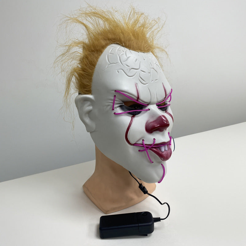 Mascara De Pennywise Con Luces Mascara De Payaso Halloween