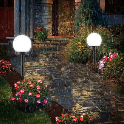 Pack X3 Faroles Solares Lampara Jardin Solar Jardin Exterior Estructura Blanco