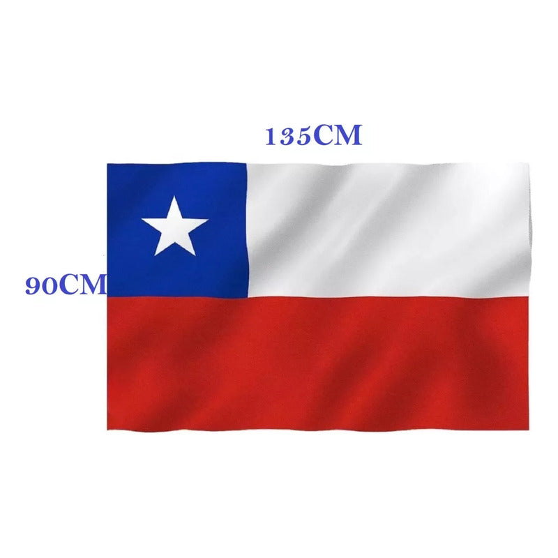 Bandera Chilena 90 X 135 Cm Bandera De Chile Fechas Patrias Bandera Chile