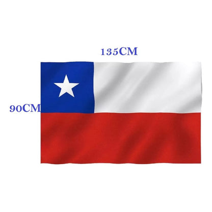 Bandera Chilena 90 X 135 Cm Bandera De Chile Fechas Patrias Bandera Chile
