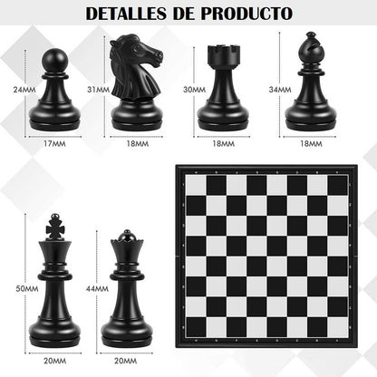 Juego De Ajedrez 31 Cm Tablero De Plastico Magnetico