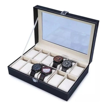 Caja Organizador De Relojes Estuche Arcashopping Exhibidor De Reloj 12pza Caja Organizadora Estuche Relojeria