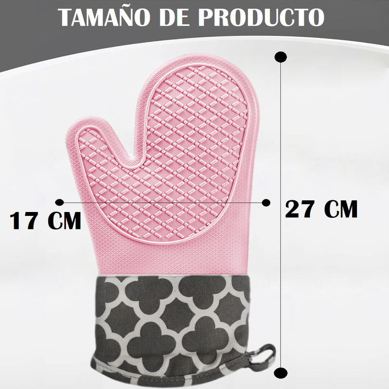 Pack X2 Guantes Para Horno Toma Ollas Guantes Silicona Cocin