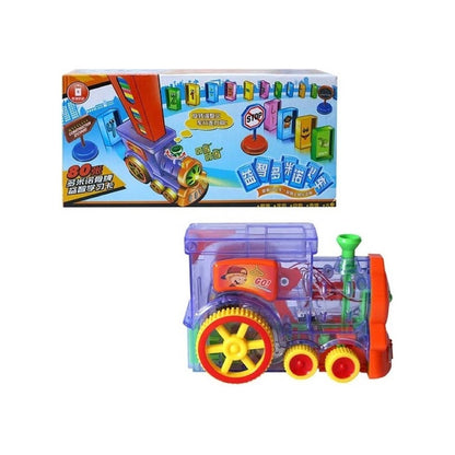 Tren Domino De Juguete Tren Automático Juego Didáctico Color