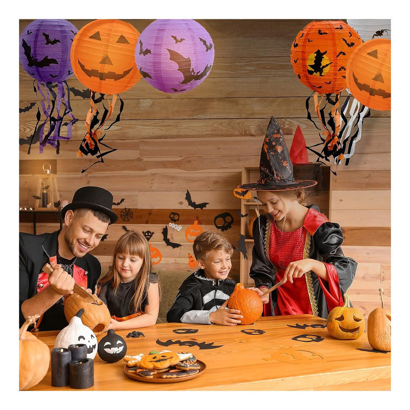 Farol De Papel Decorativo Halloween Faroles Adorno Fiestas