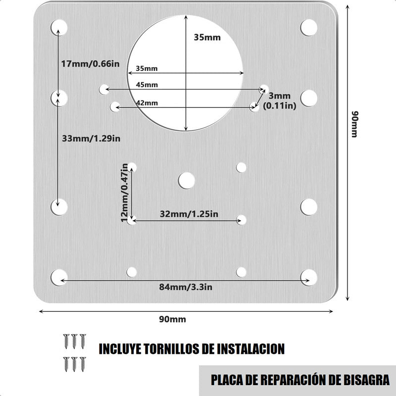 Placas Reparadoras De Bisagras Placas De Montaje De Bisagra