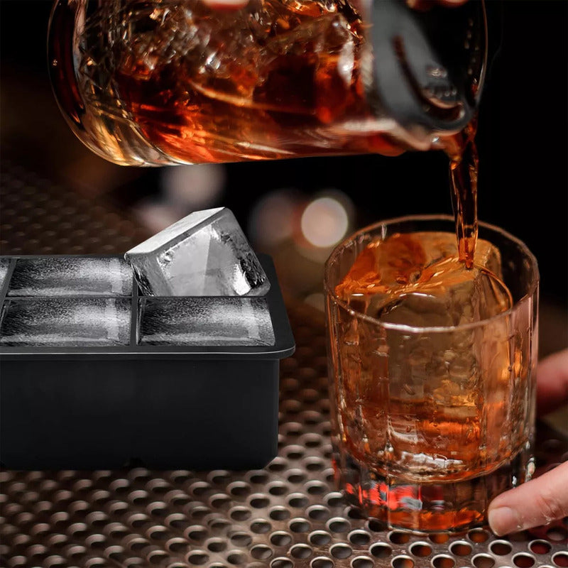 Cubeta De Hielo Silicona 6 Hielos Grandes Negro Hielera Con Tapa Silicona Cubeta 6 Ranuras Hielo Antiadherente Negro Arcashopping Molde Hielo Cubetas De Hielo Con Tapa Bandeja Para Hielo