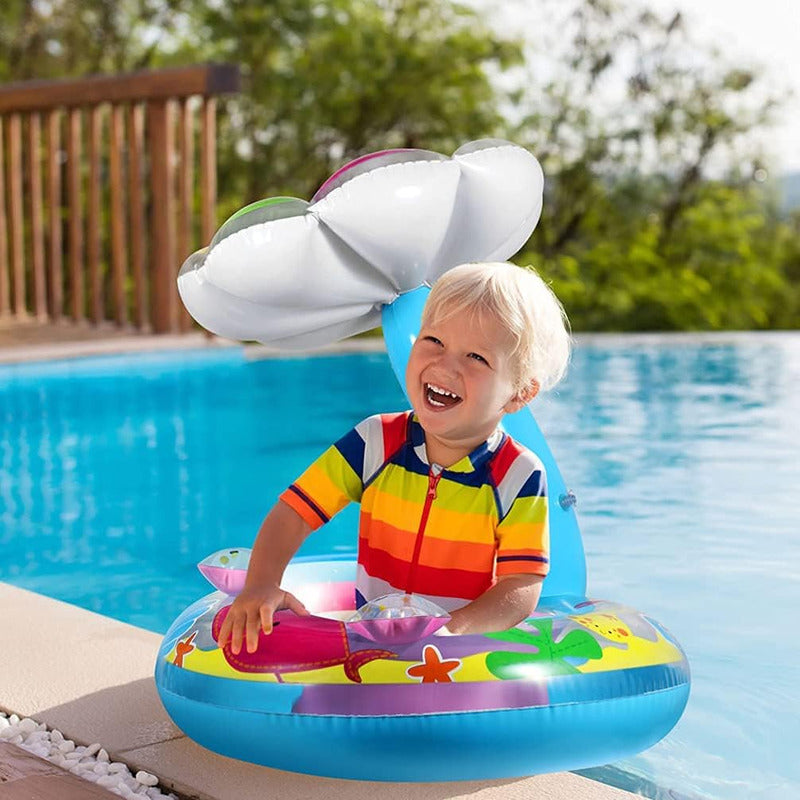 Flotador Inflable Para Niños Sombrilla Piscina Bebes