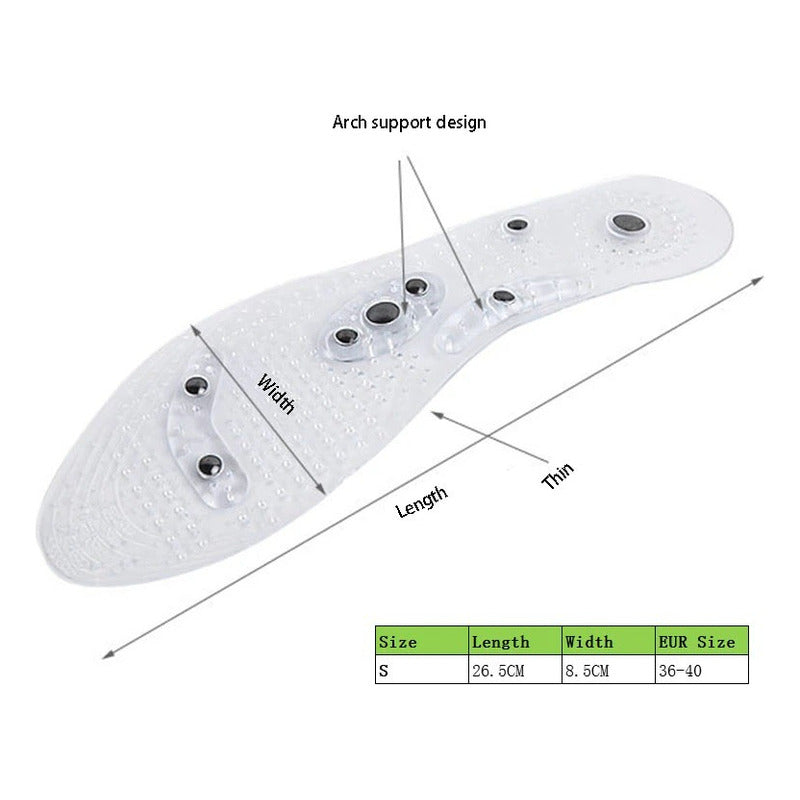 Plantillas Bio-magnética Terapia Par Gel Masajes Tamaño De La Plantilla 25cm - 27cm