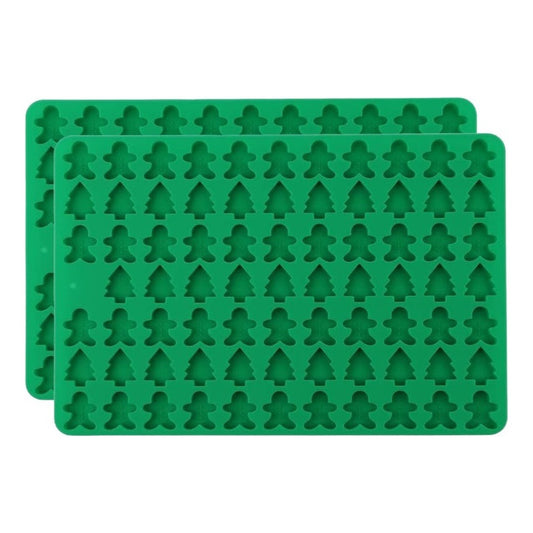 Pack 2 Moldes Silicona Para Chocolate Dulces Moldes Navidad