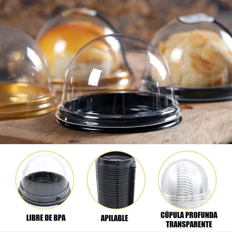 Pack X50 Envases De Plástico Desechables Recipiente Plástico