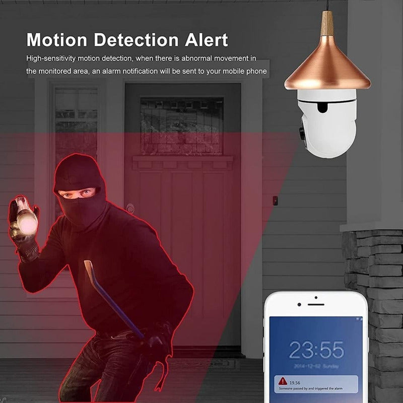 Camara Ampolleta Wifi Camara Seguridad Celular Exterior 360