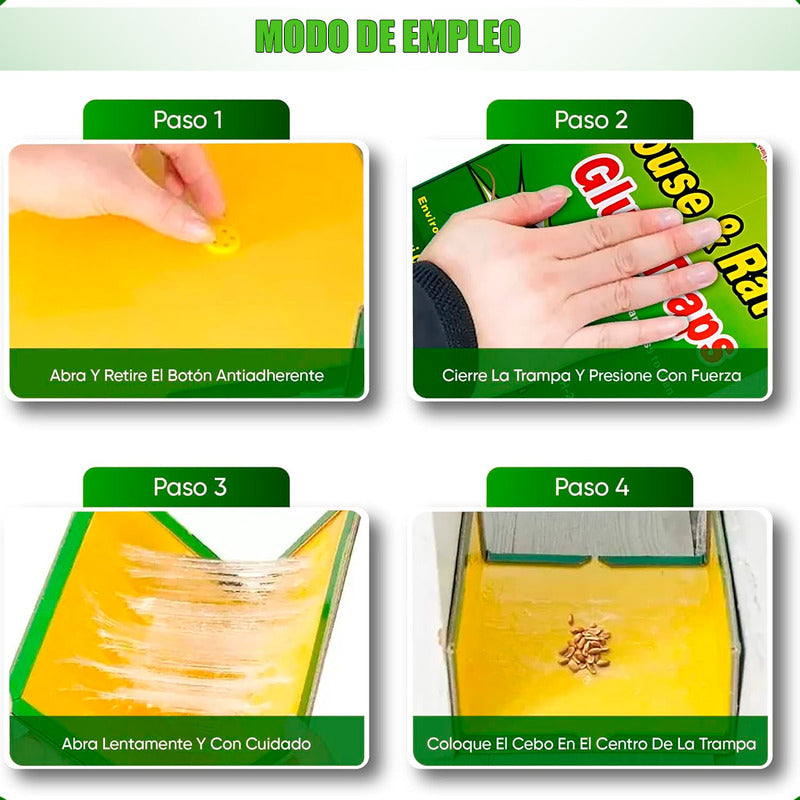 Pack X10 Trampa Para Ratas Adhesivo Ratones Trampa Insectos