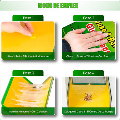 Pack X10 Trampa Para Ratas Adhesivo Ratones Trampa Insectos
