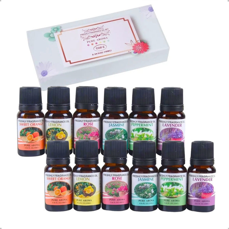 Pack 12 Esencias Para Humidificadores Aceites Aromaticos Hum
