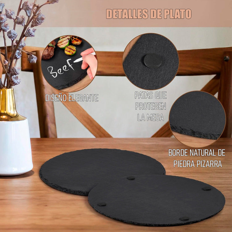 Plato Redondo De Piedra Pizarra Plato Wayu Platos De Piedra Pizarra Arcashopping Bandeja De Piedra Plato Decorativo De Piedra Platos Cocina Wayu 25 Cm Platos Redondos