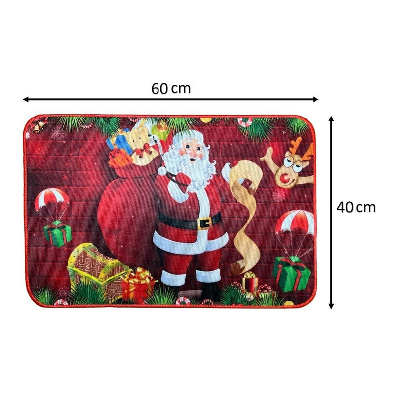 Alfombra Navidad Tapete Limpia Pies Decoracion Navidad 40x60