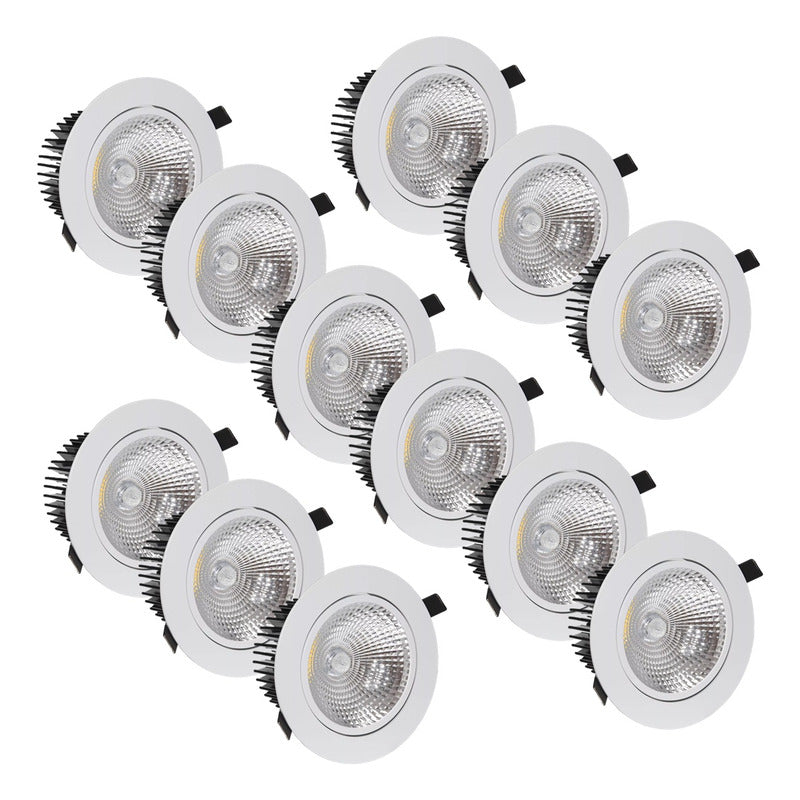 Pack X12 Focos Led Interior Embutido Foco Embutido Led 12w