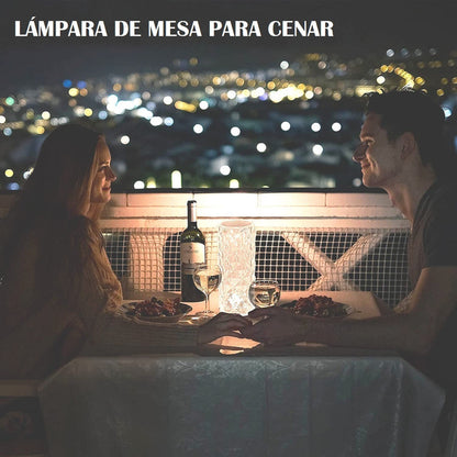 Pack X2 Lámpara Cristal Mesa Lámpara Led Decorativa Táctil