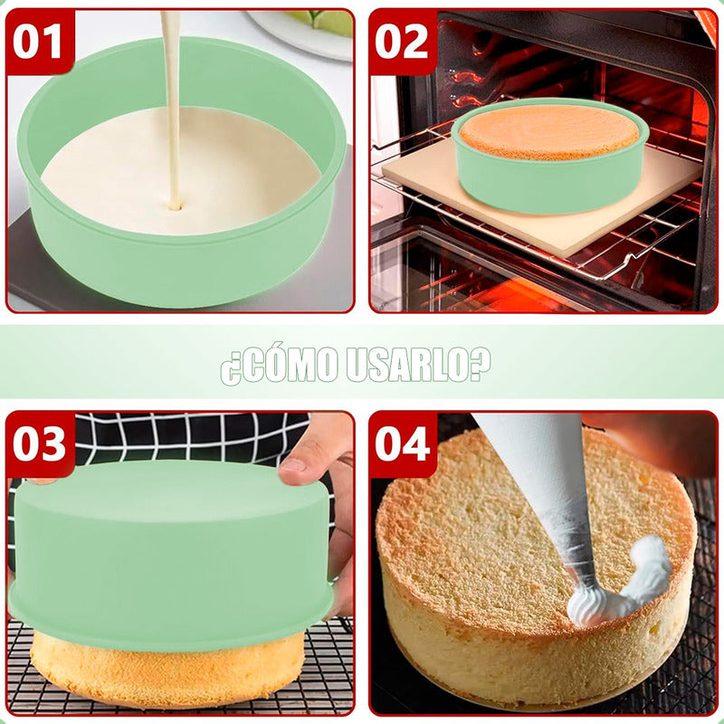 Molde Torta Redondo Molde Queque Molde Silicona Reposteria