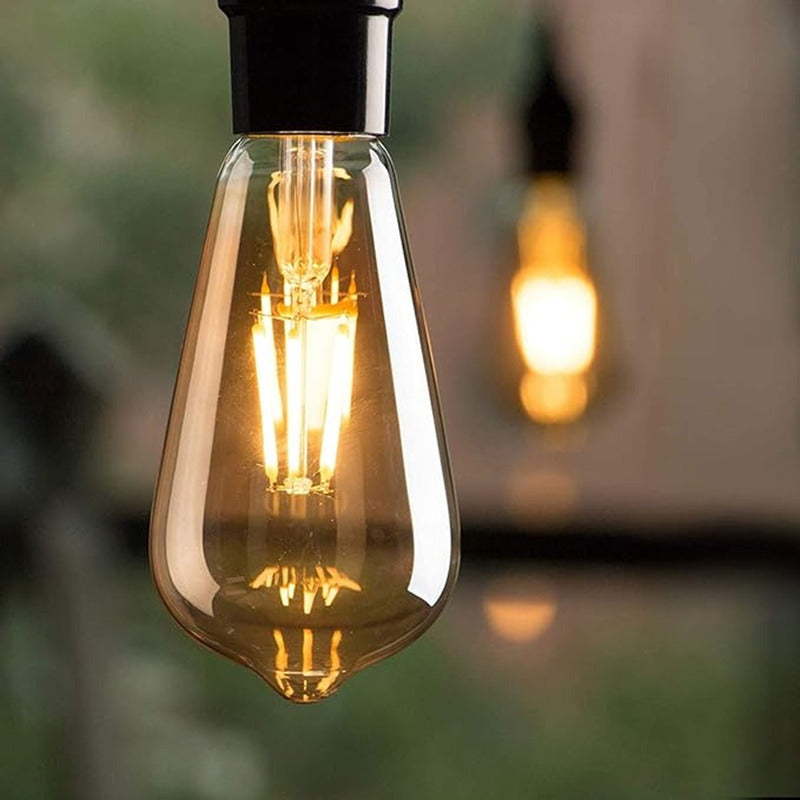 Pack X5 Ampolletas Vintage E27 Edison Filamento 4w Luz Calid