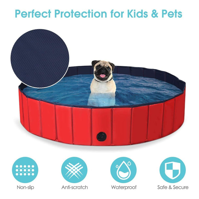 Piscina Para Perros Piscina Plegable Mascotas Perro 120x30cm