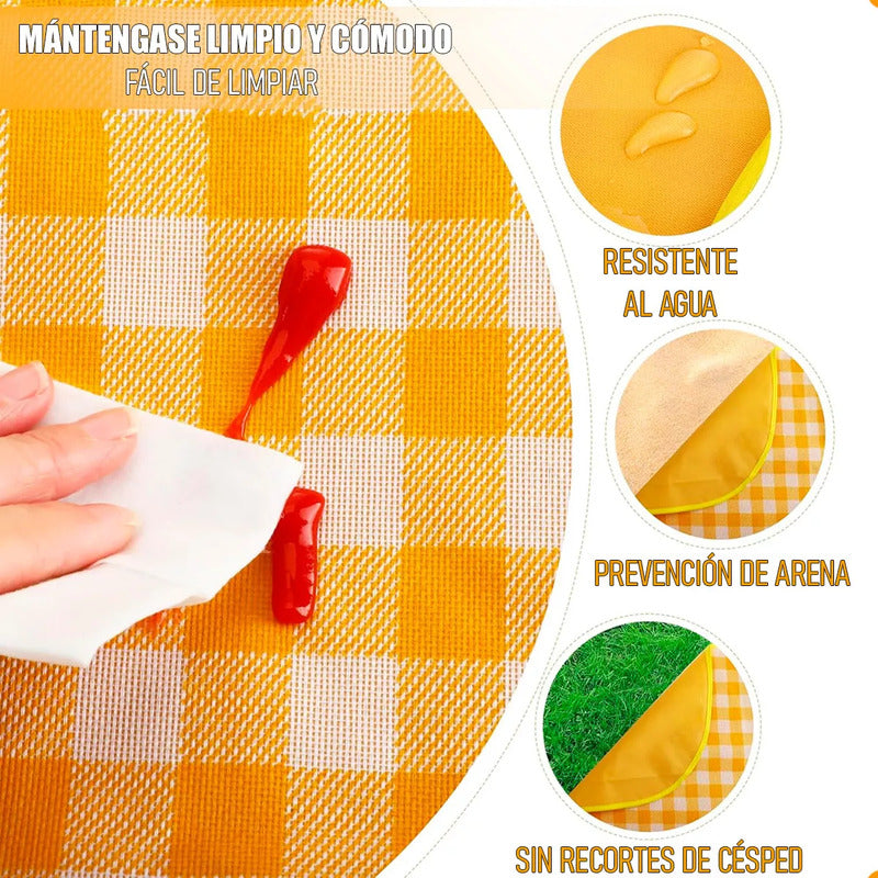 Manta Picnic Plegable Impermeable Naranja Y Amarillo Alfombra Cubrepiso Camping Manta Picnic Impermeable Arcashopping Alfombra Camping Manta Plegable Para Picnic Alfombra Lona Camping Impermeable
