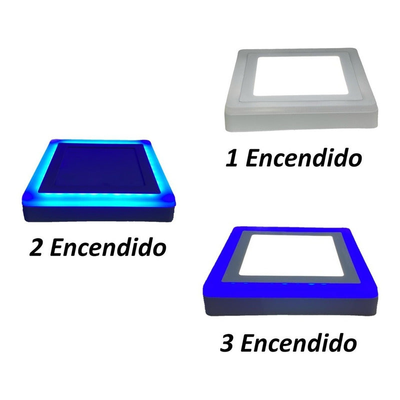 Pack X2 Foco Sobrepuesto Led 18w+6w Focos Led Plafon Panel