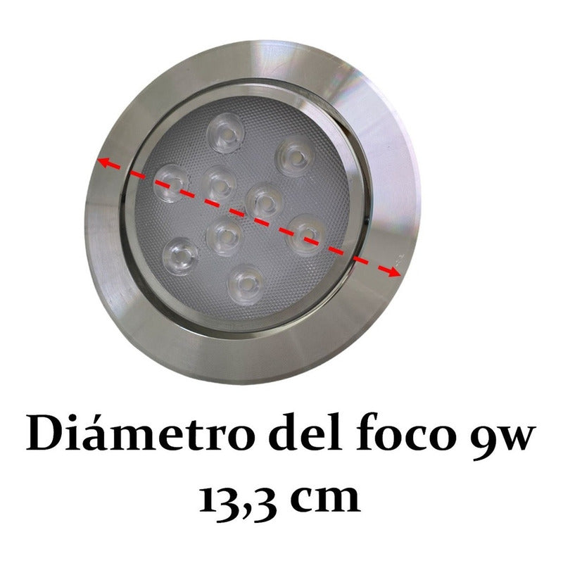 Pack X4 Focos Led Embutidos 9w Luz Fria Led Focos Led Embuti