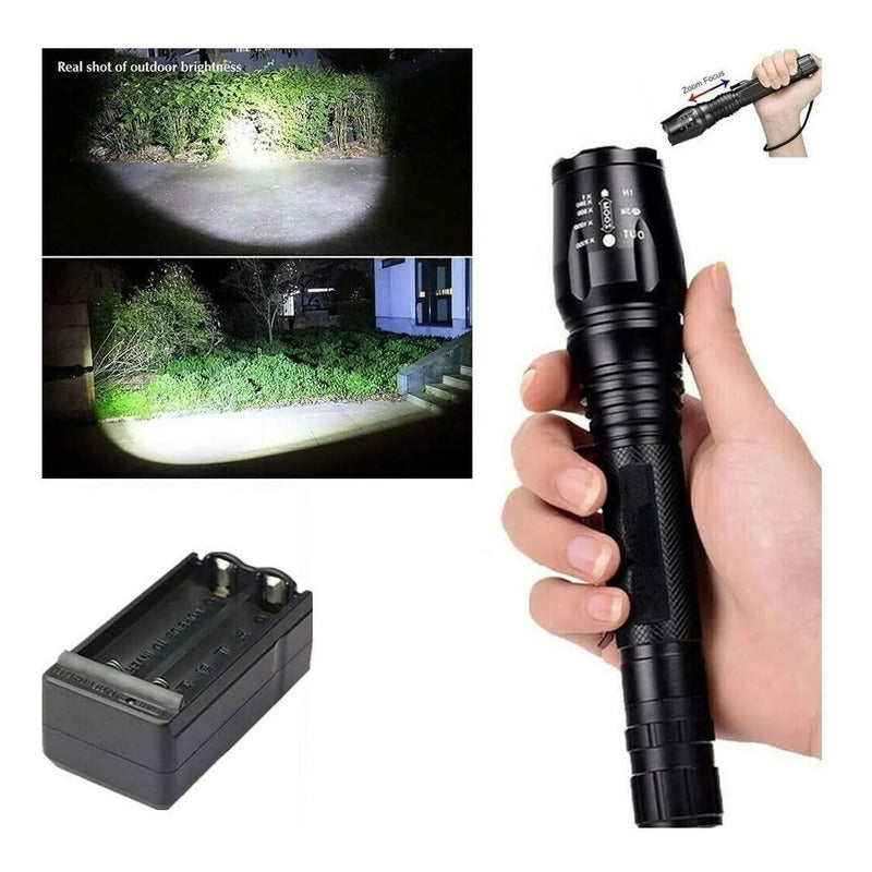 Pack X4 Linterna Led Camping Linterna Tactica 18000 Lumens