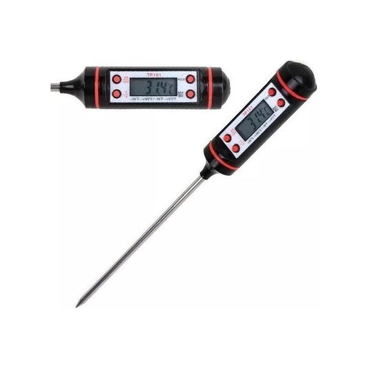 Termometro Digital De Cocina Pinche Alimentos Y Liquidos Color Negro