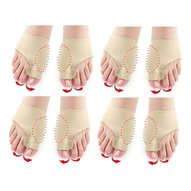 Pack X4 Corrector De Juanetes Separador Protector Juanetes Color Beige Talla Unica