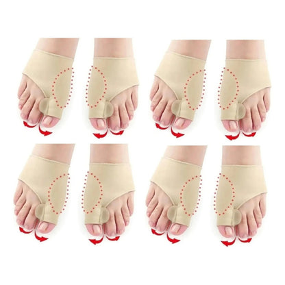 Pack X4 Corrector De Juanetes Separador Protector Juanetes Color Beige Talla Unica
