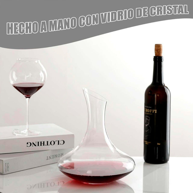 Decantador De Vino Jarra De Vidrio 1.2 Litros Aireador