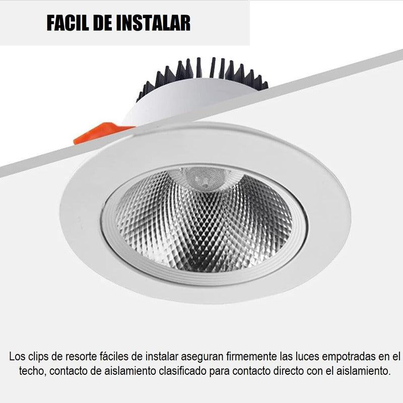Pack X3 Focos Led Interior Embutido Foco Embutido Led 12w