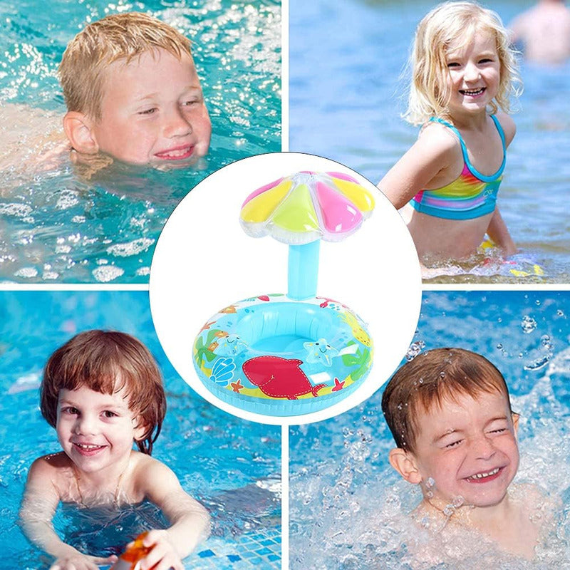 Flotador Inflable Para Niños Sombrilla Piscina Bebes