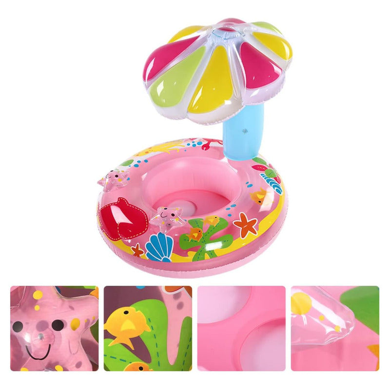 Flotador Inflable Para Niños Sombrilla Piscina Bebes