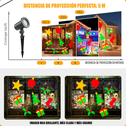 Luces De Navidad Y Decorativas Arcashopping Genérica Proyector Navidad 27cm De Largo 220v - Diseño Con Cable Negro