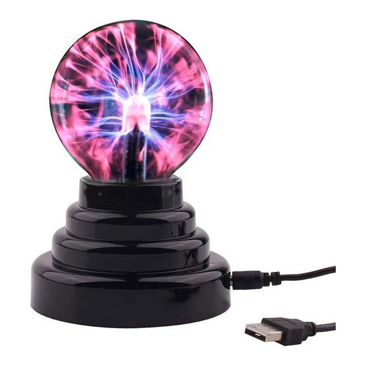 Mini Lampara Plasma Energía Táctil Bola Rayos Escritorio Usb