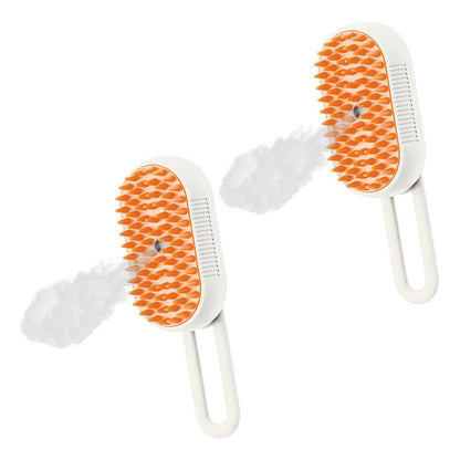 Pack X2 Cepillo Vapor Gato Quita Pelos Mascotas Peine Vapor