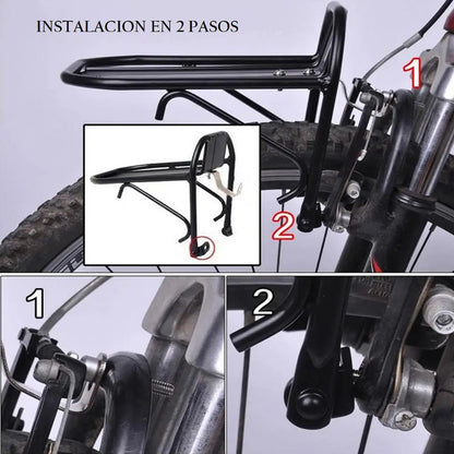 Parrilla Delantera Bici Parrilla Aluminio Soporte Delantero