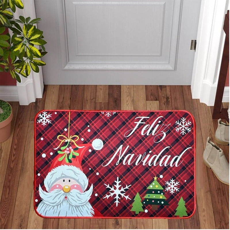 Alfombra Navidad Tapete Limpia Pies Decoracion Navidad 40x60