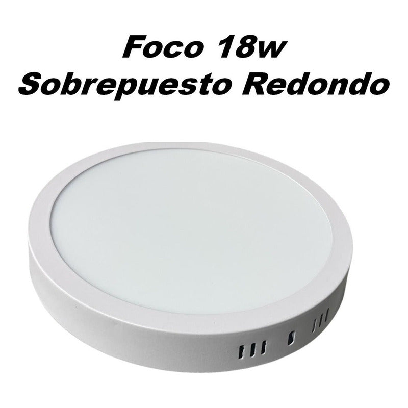 Foco Led Redondo Foco Led Sobrepuesto 18w Lamparas Techo Color Blanco