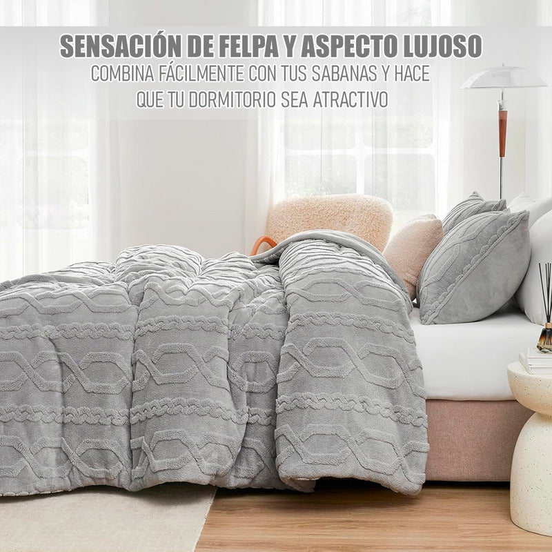 Edredon Invierno Cubrecama Chiporro Cobertor Plumón 2 Plaza