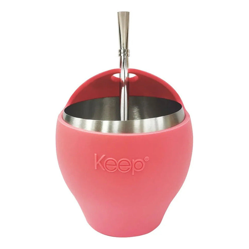 Set Termo Bala Mate Bombilla Keep Acero Inoxidable 500 Ml