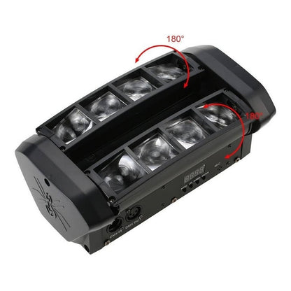 Cabeza Móvil Led Spider Dmx 8x3w Luz Dj Disco Led Beam Rgbw