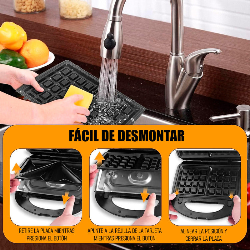 Sandwicheras 6 En 1  Sandwichera Electrica Maquina De Gofre