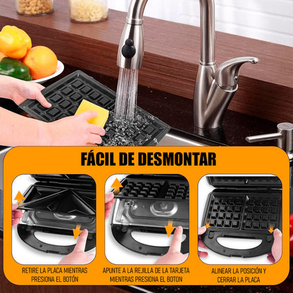 Sandwicheras 6 En 1  Sandwichera Electrica Maquina De Gofre