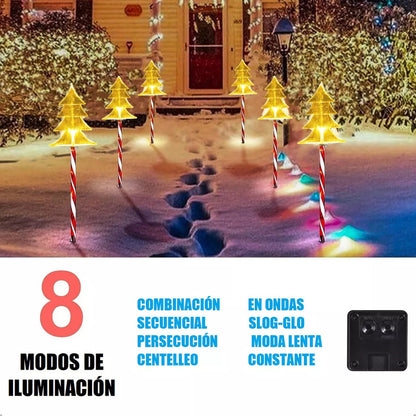 Pack X5 Luces Navideñas Solares Arbol Calida Pack Luces Navidad Exterior Solares X5 Pack X5 Estaca Navieña Arbol Calida Arcashopping Pack X5 Luces Navideñas Estacas Solares Luces Navidad Solar