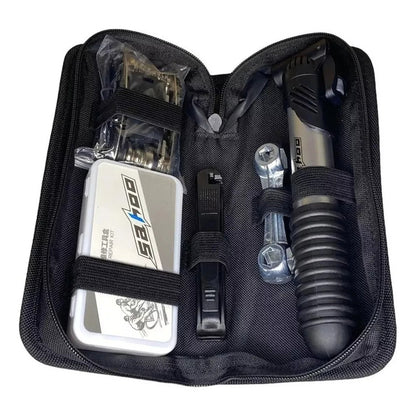 Kit Herramientas Para Bicicleta Con Bombin Parches En Bolso Kit Herramientas Para Bicicletas Con Bombin Y Parches Arcashopping Kit Completo Para Bicicletas Bombin Set Parches Herramientas